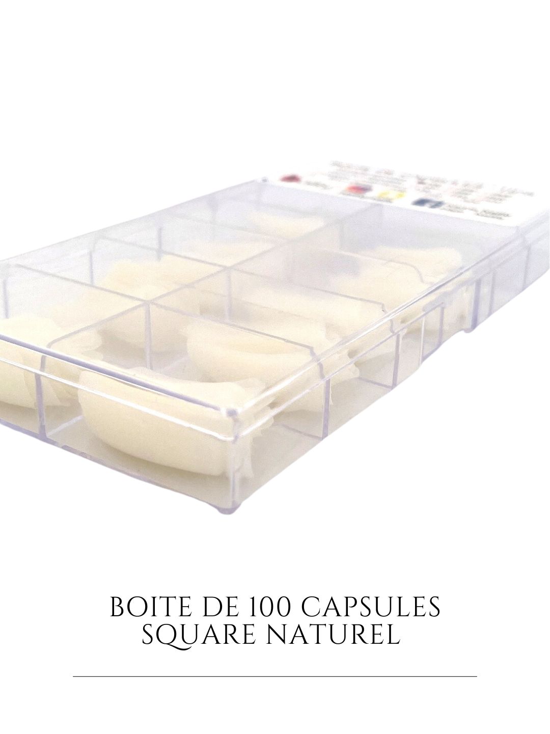 Boite de 100 capsules tips square naturel