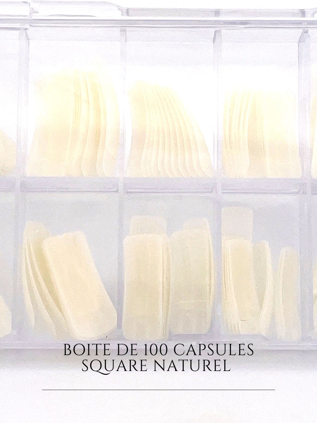 Boite de 100 capsules tips square naturel