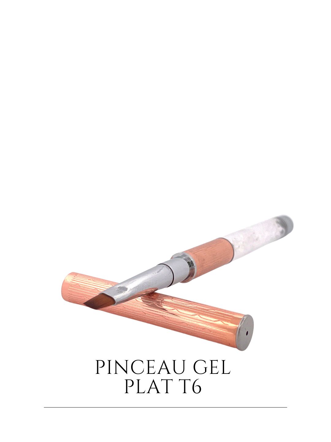 Pinceau Gel Taille 6 Plat Rose Gold